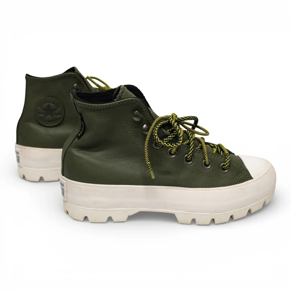 Converse Chuck Taylor Lugged Winter GORE-TEX Womens 5.5 Olive Green 566154C Good